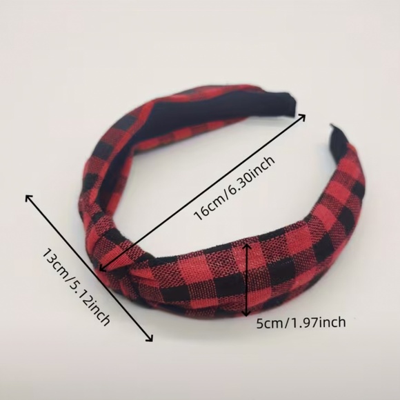 💖 3/$30 💖 Buffalo Plaid Knotted Headbands - Picture 3 of 5